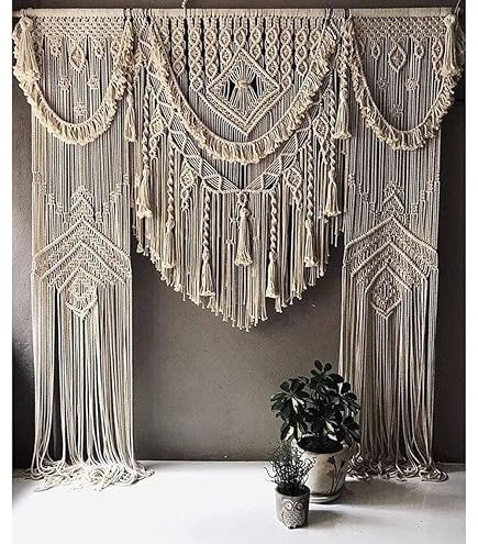 Amazon.com: Handmade Macrame Large Curtain Bohemian Boho